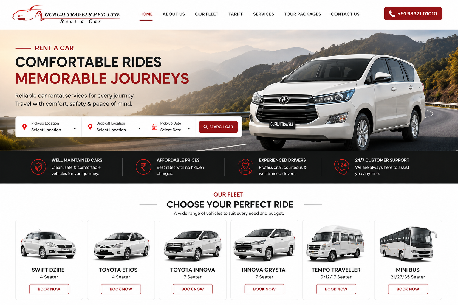 Guruji Travels Website